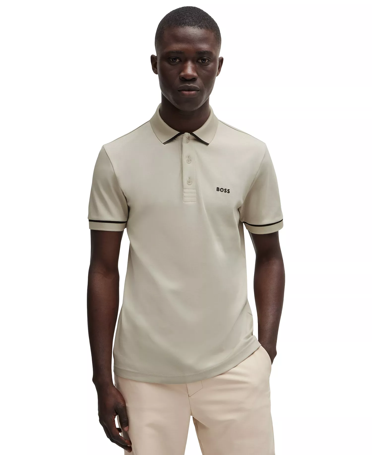 mni-4207783c3210f72d643fc5827a3f5889 Men's Contrast Trim Slim-Fit Polo Shirt