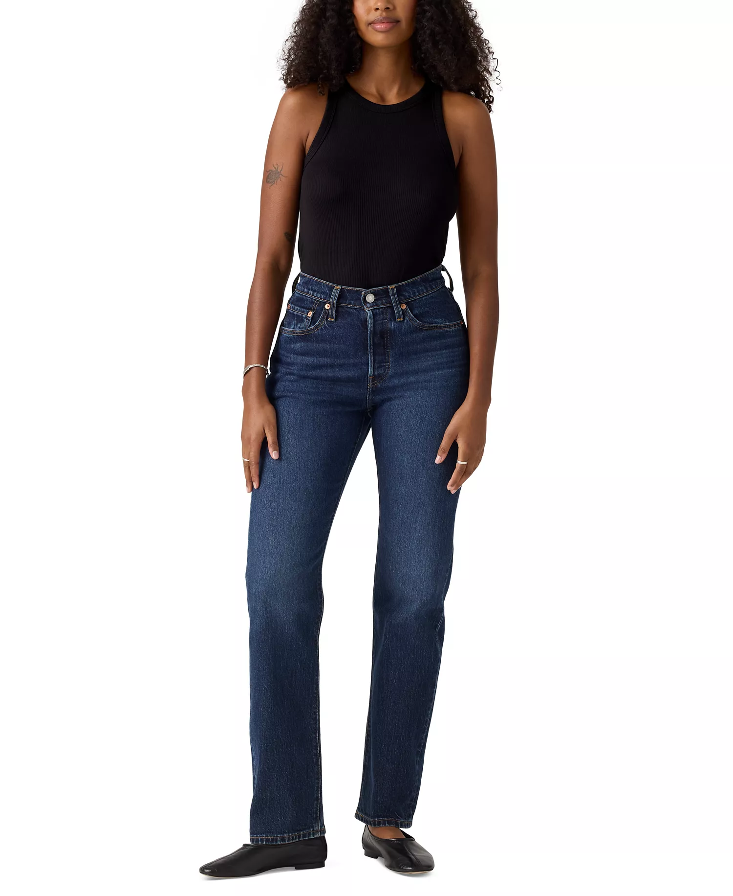 mni-43590499922843e37610457933491576 Women's 501 Curve High-Rise Straight-Leg Jeans — изображение 3