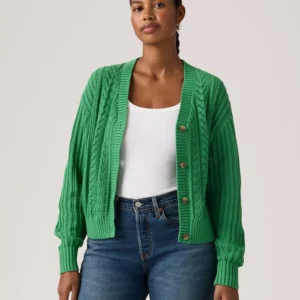 Women's Snowflake Long Sleeve Cardigan Sweater