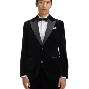 Men's Cotton Velvet Slim-Fit Tuxedo Jacket