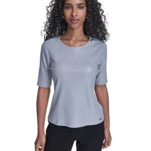 Women's Short-Sleeve Striped Top