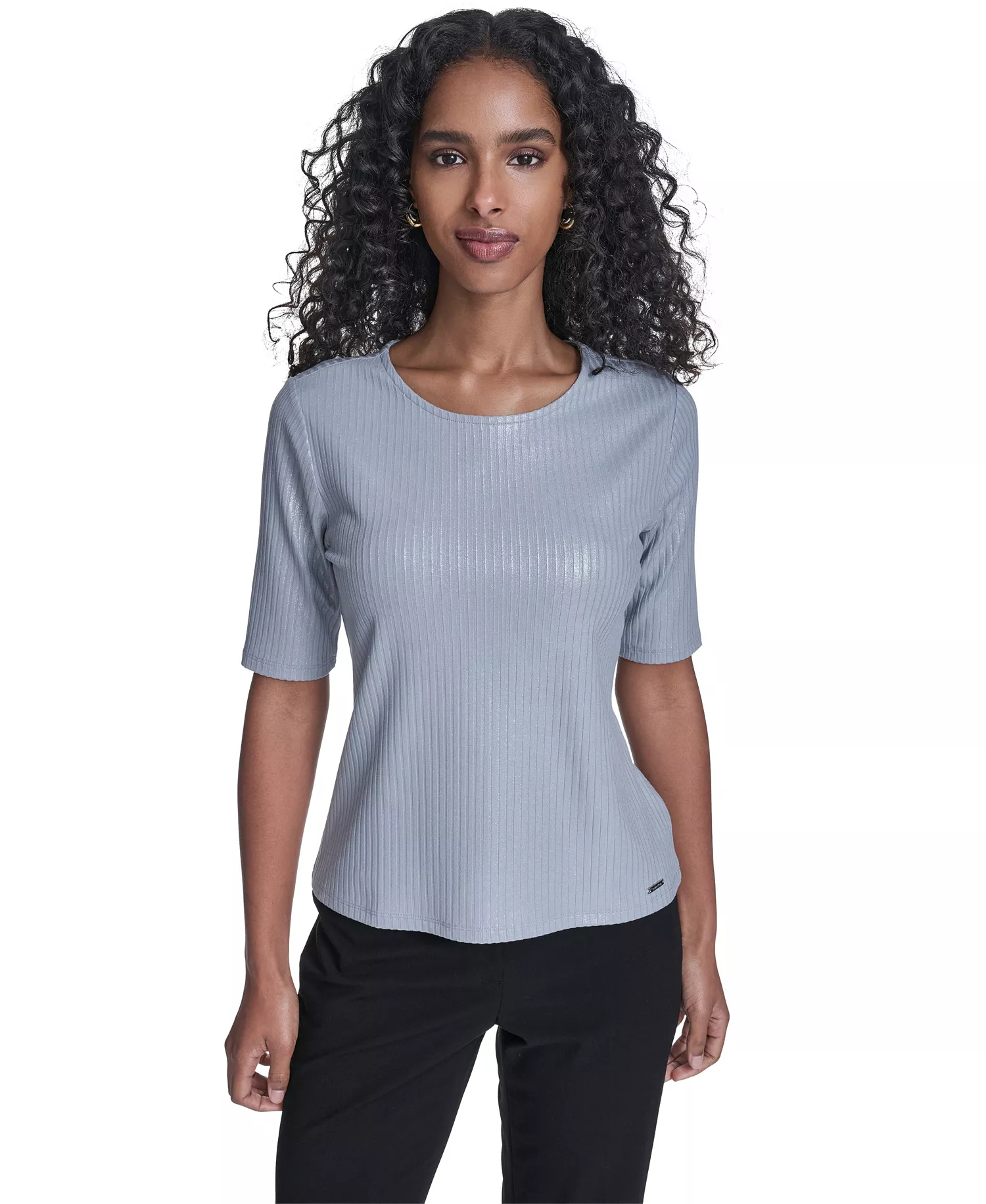 mni-43d1dbc667280dafc8b63874b5ccd1bc Women's Short-Sleeve Striped Top