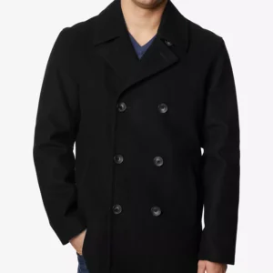 Men's Three-Button Peacoat