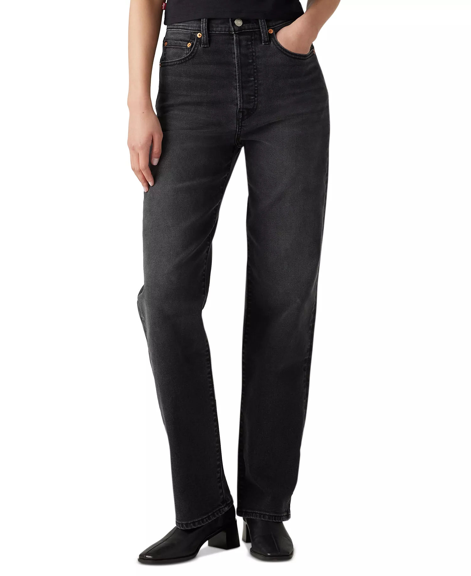 mni-4685749afe92f4d897d371bddf70c651 Women's Ribcage High-Rise Straight-Leg Jeans — изображение 3
