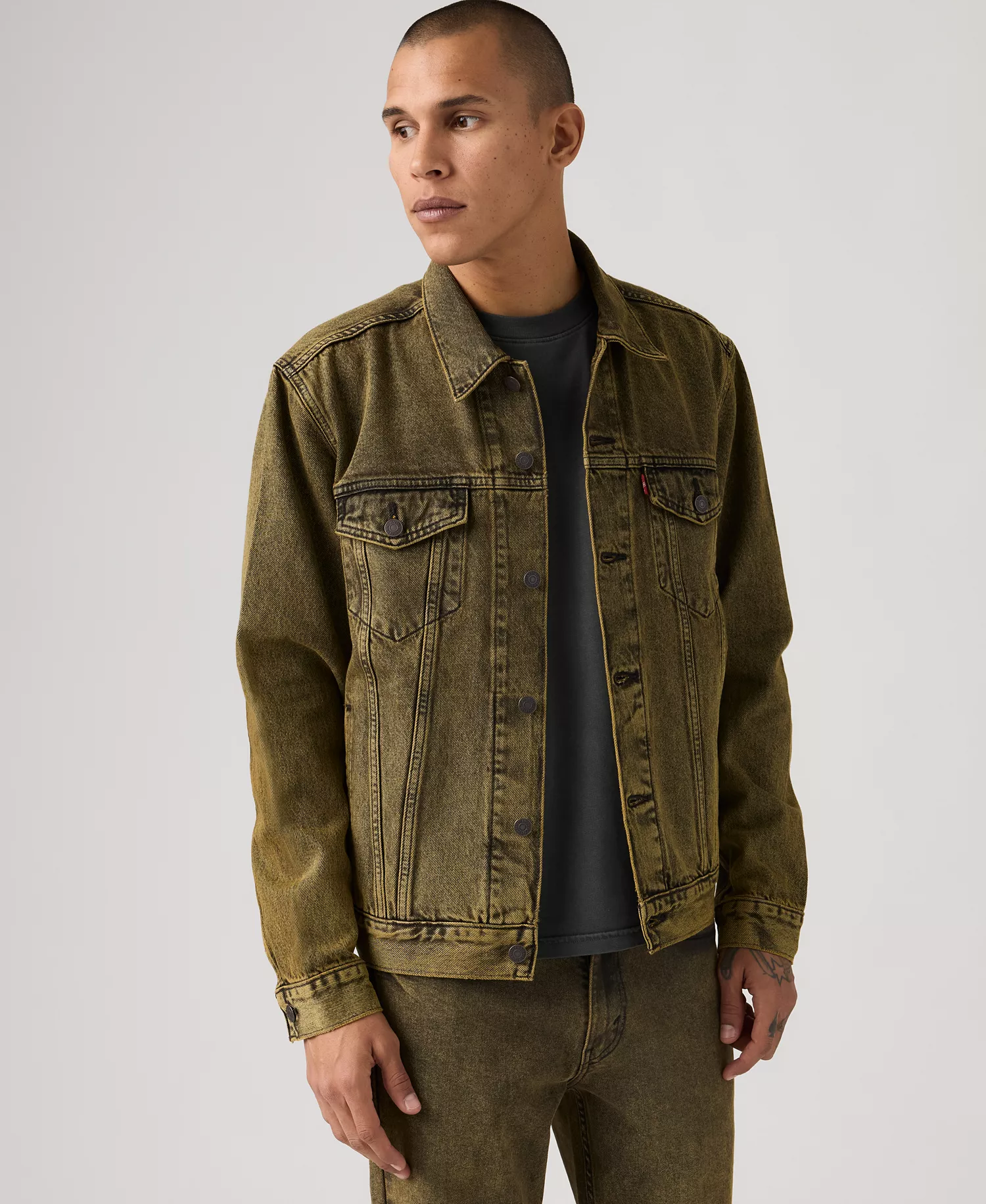 mni-468f6956a4673909a0faaa2ee6e039d5 Men's Regular-Fit Stretch Denim Trucker Jacket — изображение 7