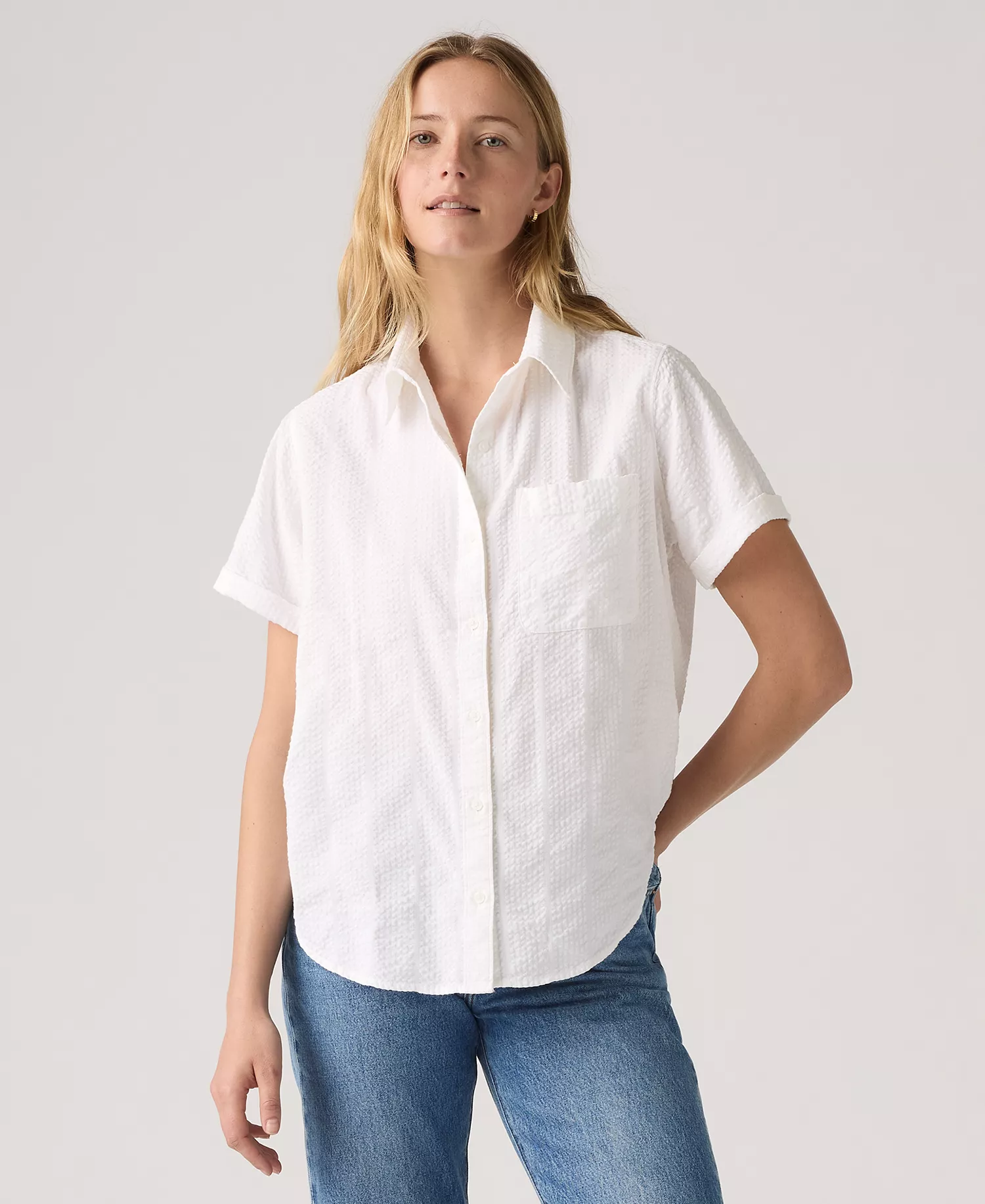 mni-46f7bcdc6c76c7113721d2b8f37afd24 Women's Darlene Printed Short-Sleeve Shirt