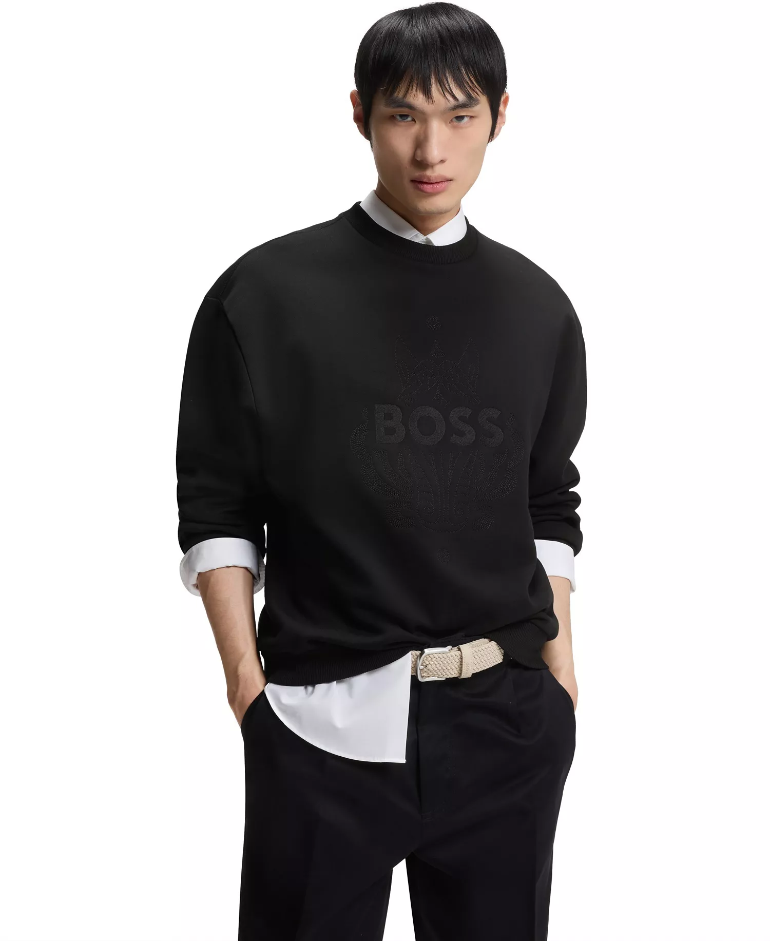 mni-48093ac80ced4a7febd6acab872b15e0 Men's Cotton Terry Oversized-Fit Logo Sweatshirt