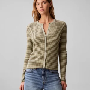Women's Striped Long-Sleeve Sweater
