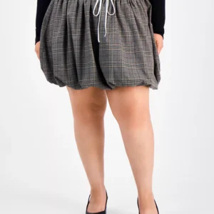 Trendy Plus Size Plaid Bubble Mini Skort, Macy's Exclusive