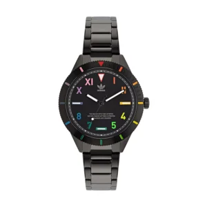 Unisex Three Hand Edition Three Small Black Stainless Steel Bracelet Watch 36mm
