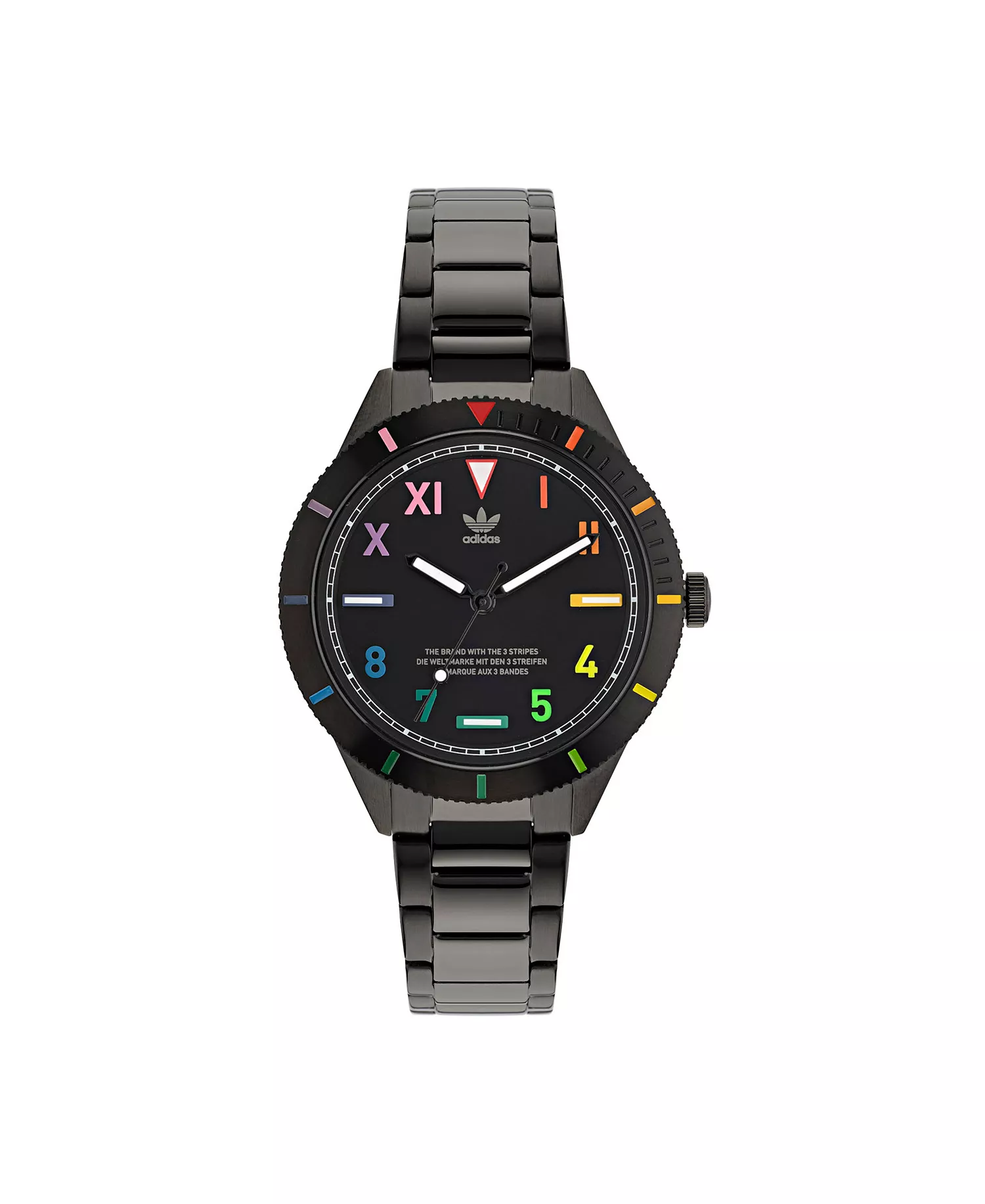 mni-49a3fd96283ff26c0d50dae14dcc4018 Unisex Three Hand Edition Three Small Black Stainless Steel Bracelet Watch 36mm