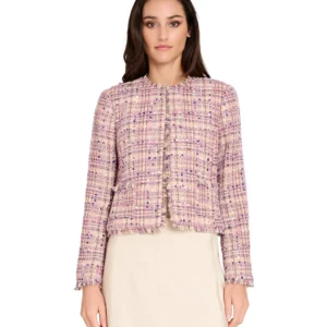 Petite Bouclé Collarless Jacket