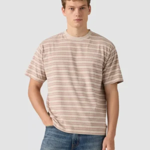 Premium Men's Short-Sleeve Striped Crewneck T-Shirt