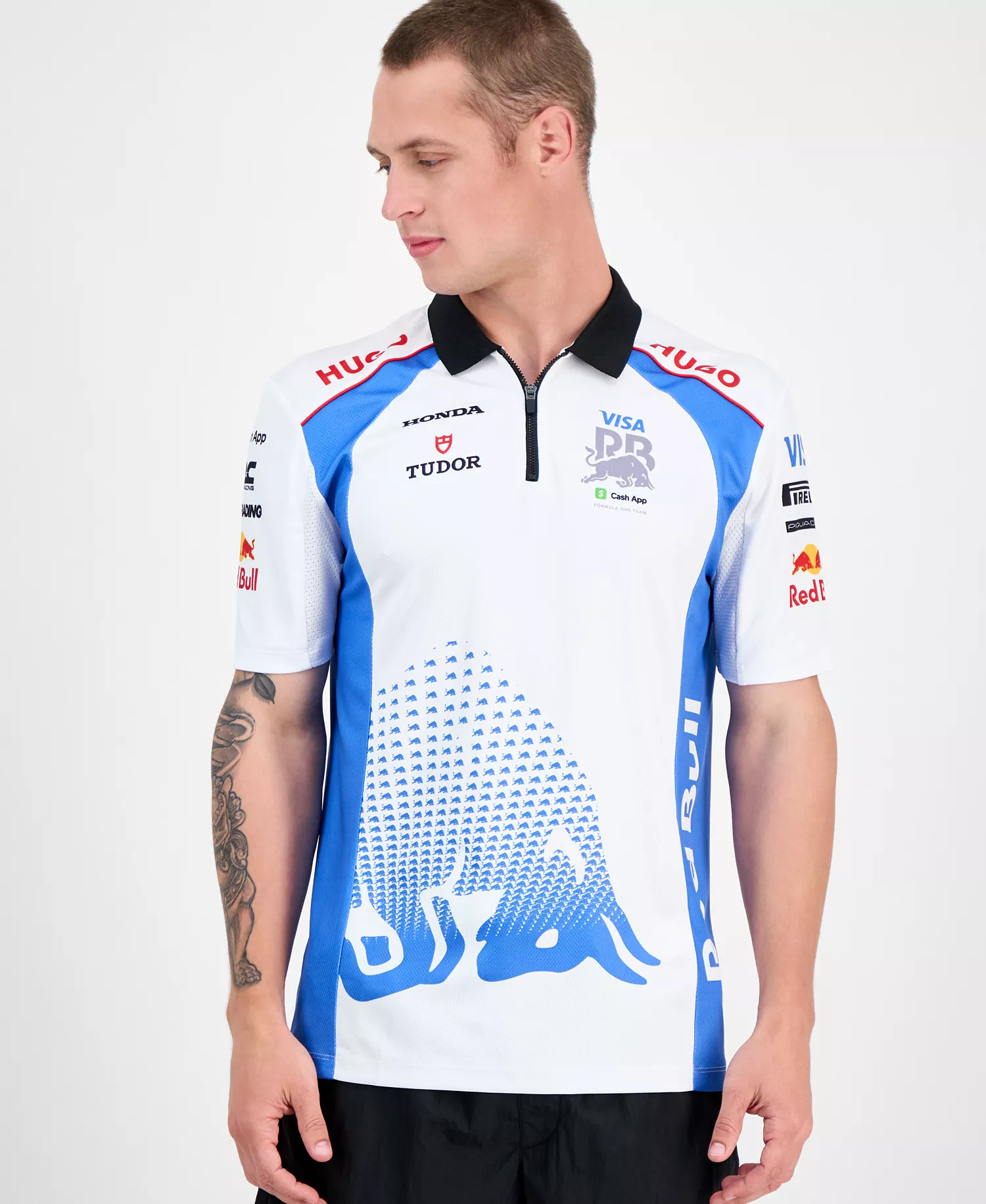 mni-4ab50ba9a4b26e40af6a2d3567e8eb1a Men's Short Sleeve Sponsor Logos Graphic Polo Shirt