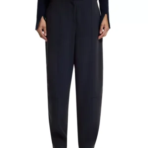 BOSS by Women's Wrinkle-Resistant Crepe Relaxed-Fit Pants
