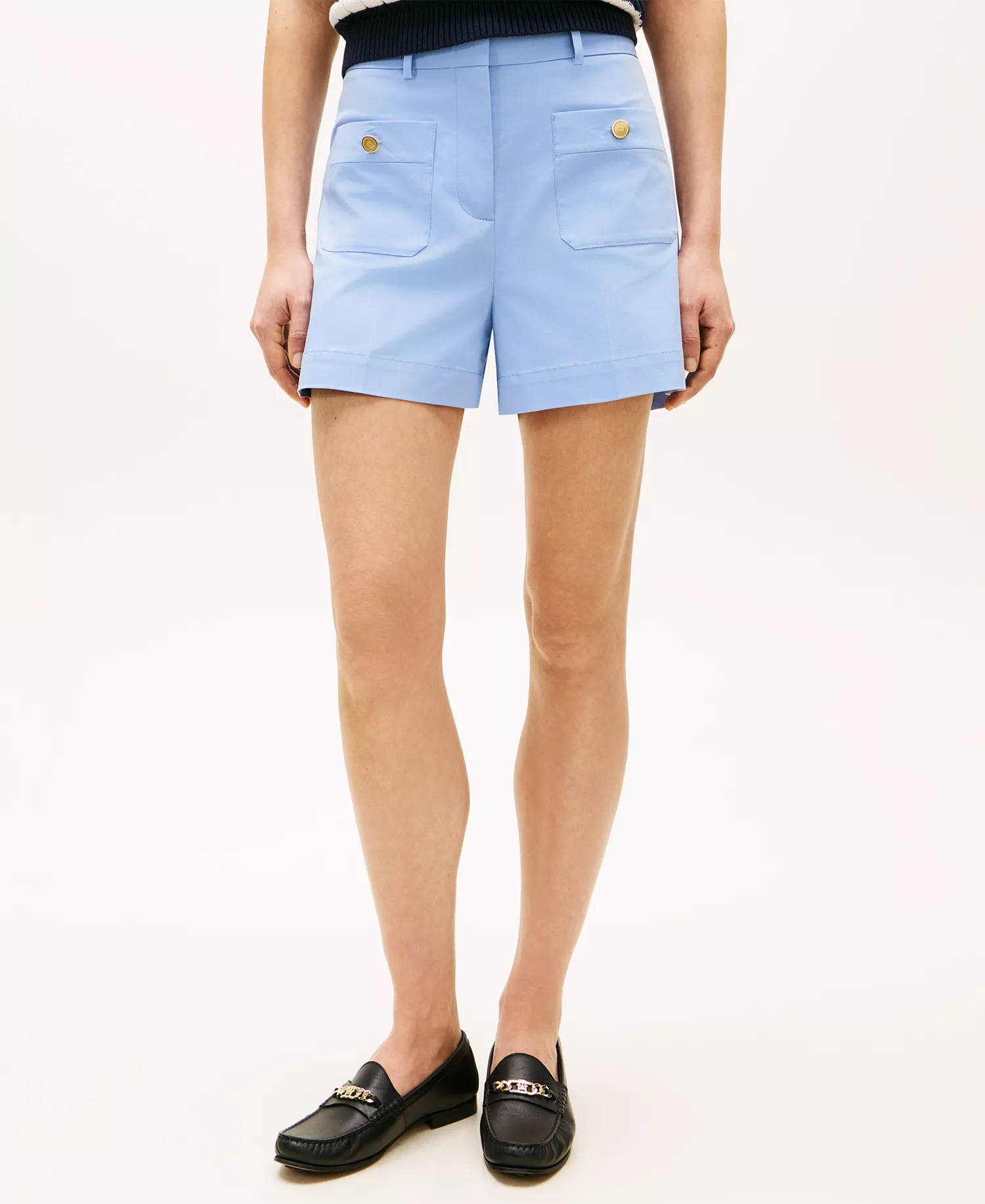 mni-4becb73d8fb692906e82408a1e564028 Women's Preppy Slim Straight Shorts — изображение 4