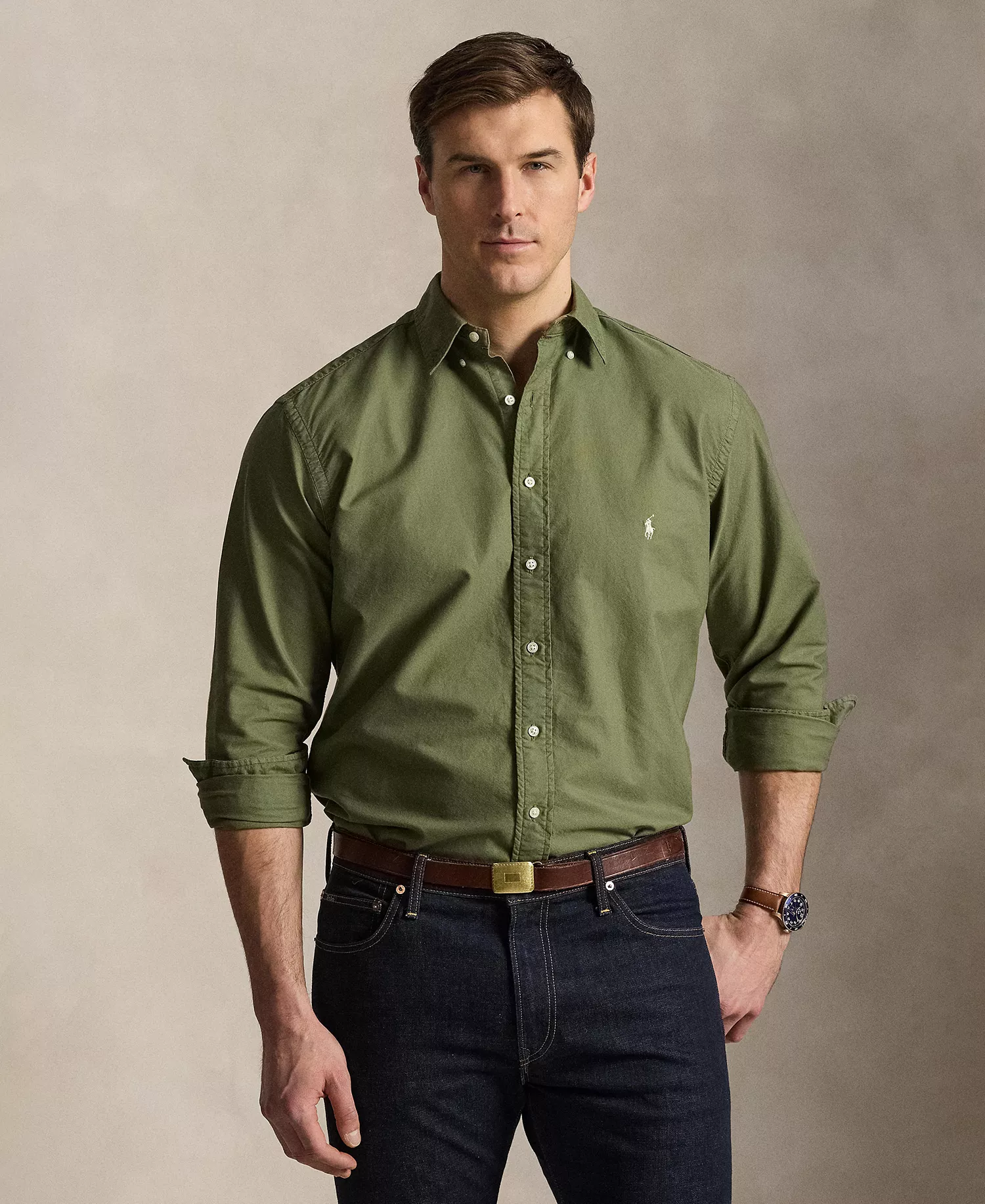 mni-4c09d4b96a42cc235dbeb1e71193cdaa Men's Big & Tall Garment-Dyed Oxford Shirt