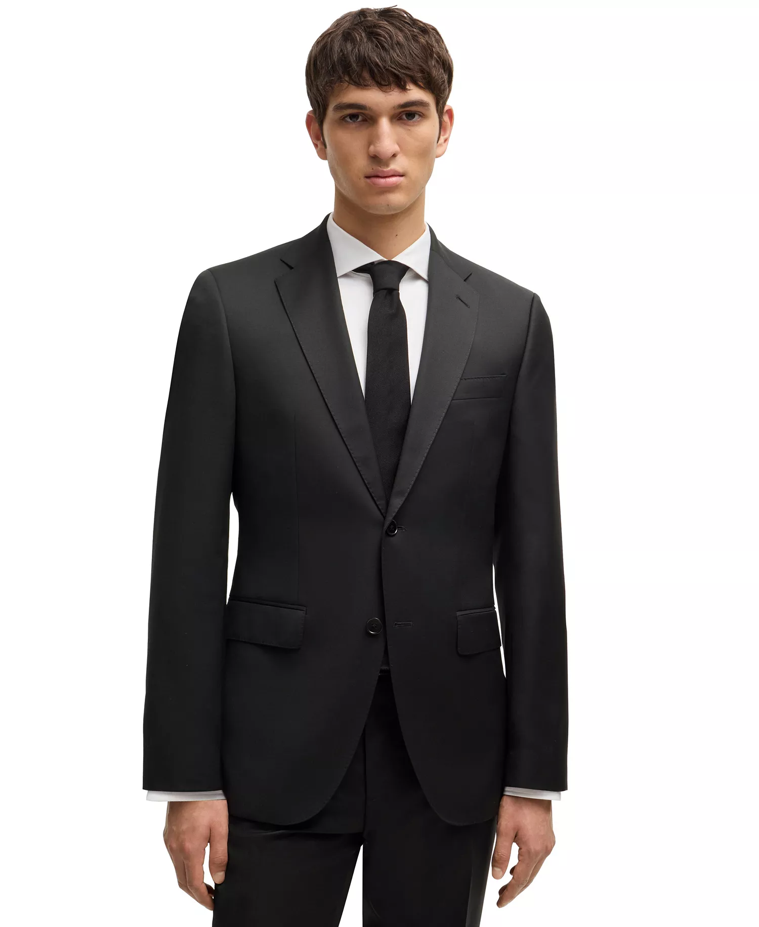 mni-4c4ba4df39f0046dc09fa709f3353402 BOSS by Men's Virgin-Wool Serge Suit Jacket — изображение 3