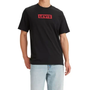 Men's Relaxed-Fit Box Tab Logo Crewneck T-shirt