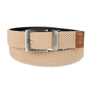 Men's Two-in-One Reversible Fully Adjustable Stretch Casual Cord Belt