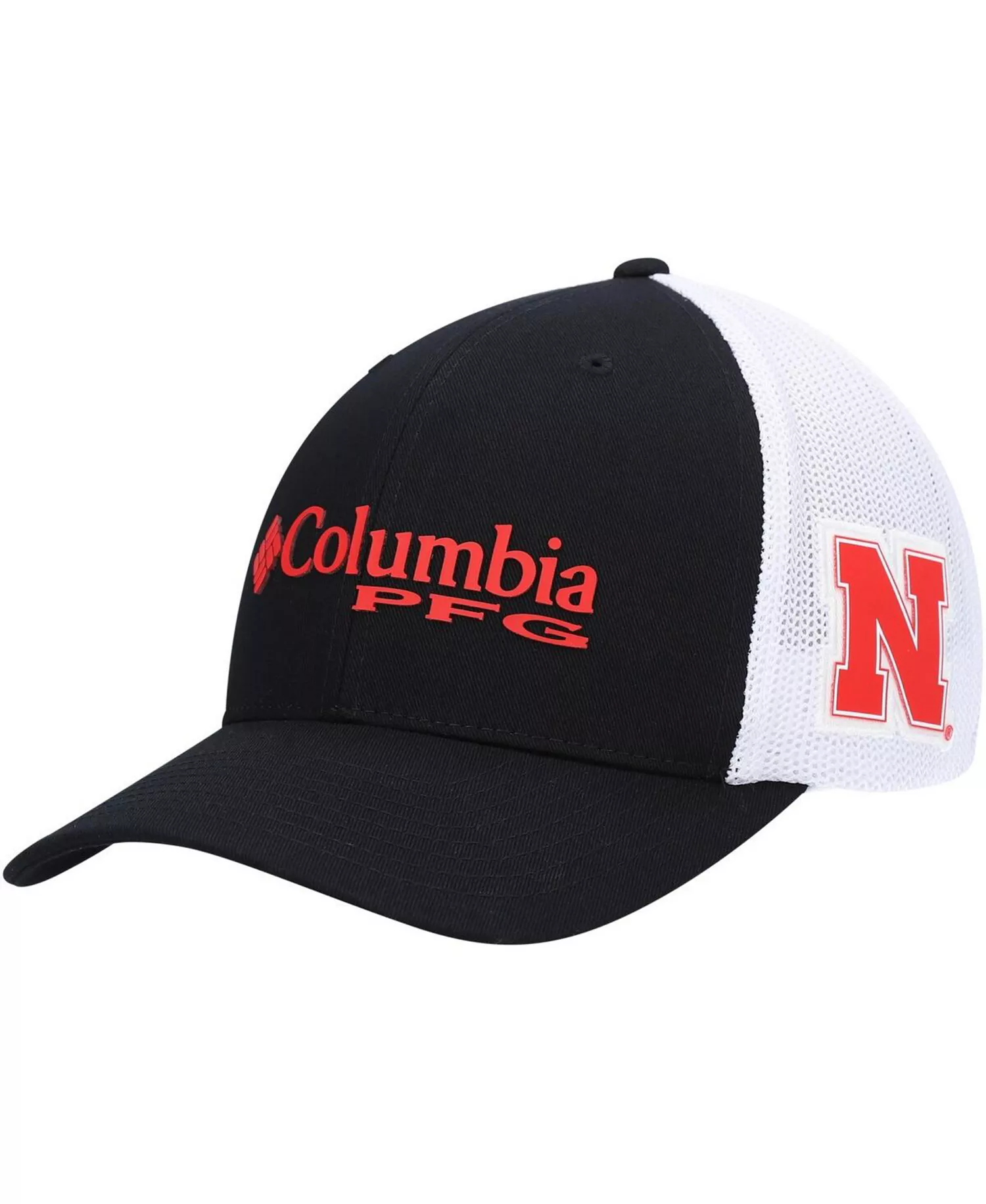 mni-4d5dca7de4b5fcfdfd086fdc0884d257 Men's Black Nebraska Huskers PFG Logo Snapback Hat