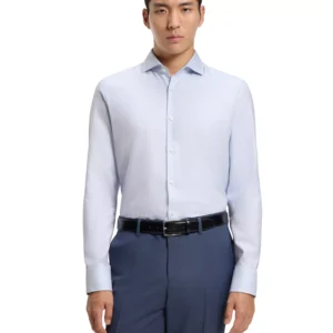 Men's Cotton Twill Slim-Fit Dress Shirt