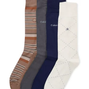 Men's Crew Dress Socks, 4-Pack