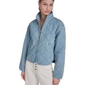 Women's Diamond-Quilted Cotton Jacket