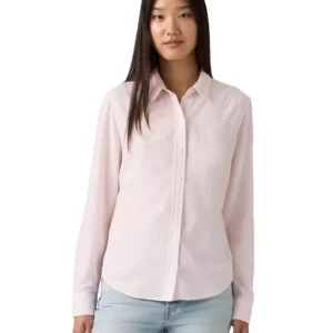 Women's Striped Point Collar Shirt