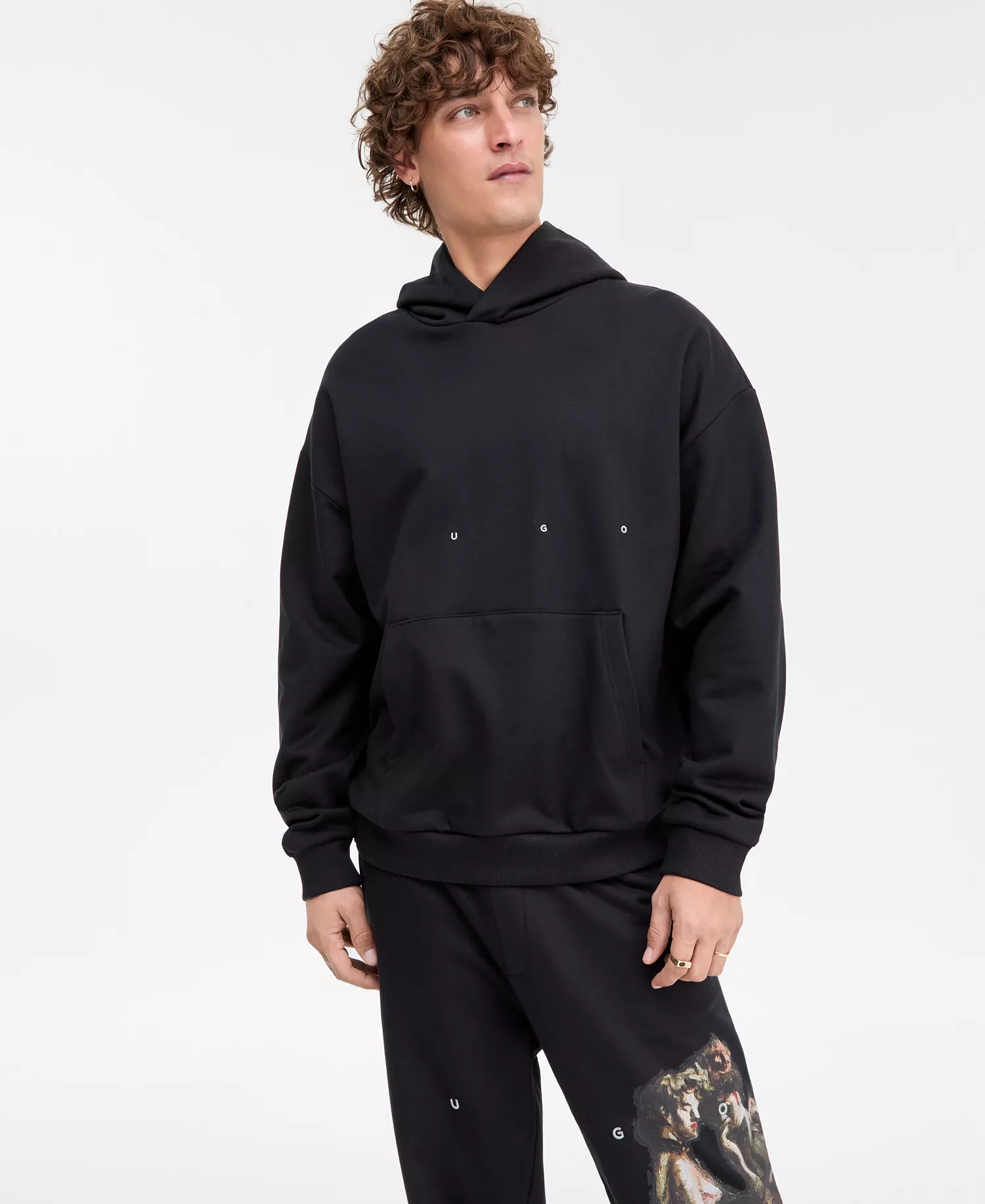 mni-50cec991beb692f96ca8bb5f5e6b734e Men's Dabilano Oversized Long-Sleeve Graphic Hoodie