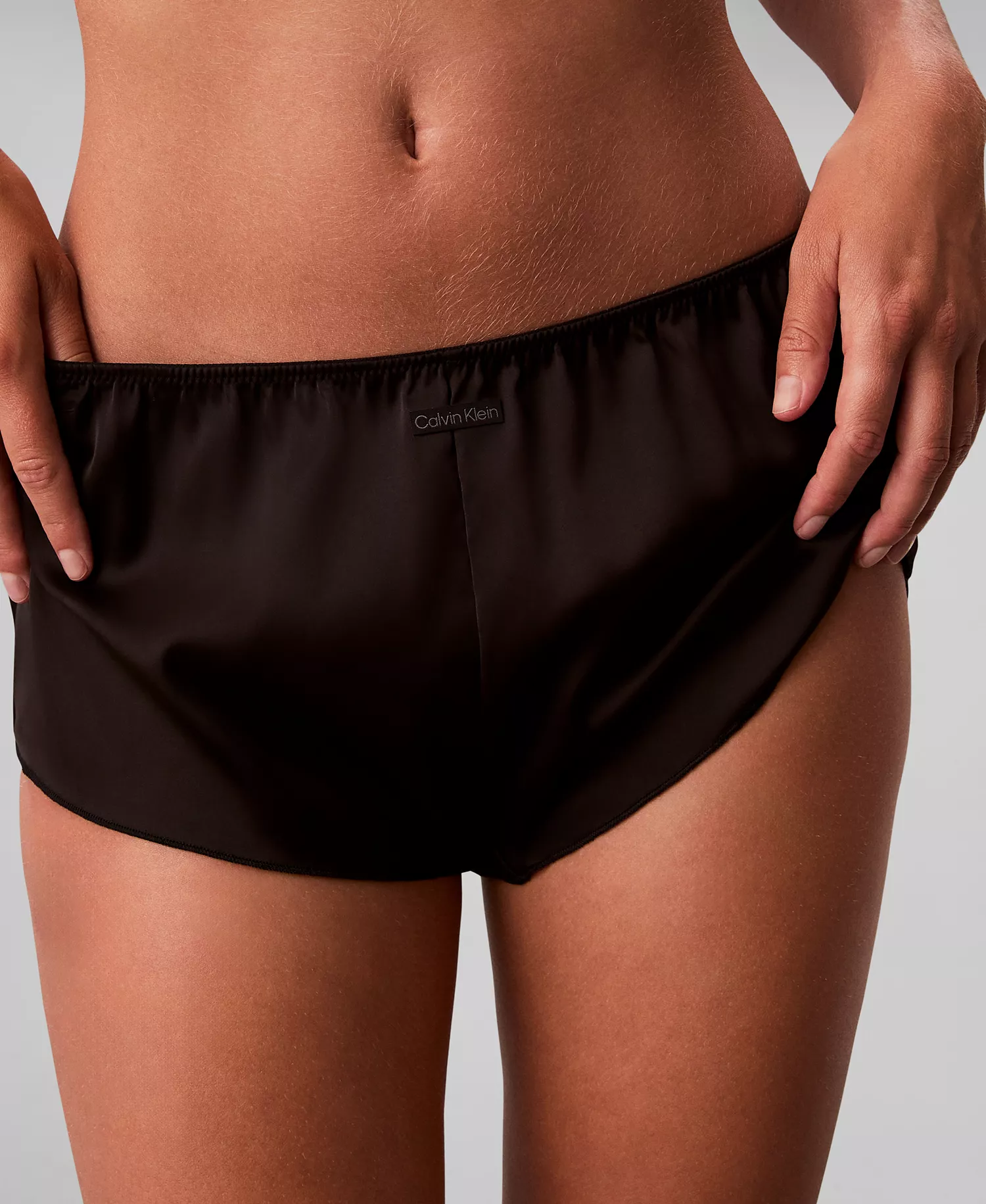 mni-5177e67106f4525ce4d79b4a0926e337 Women's Signature Satin Tap Shorts QF8395