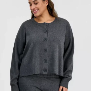 Trendy Plus Size Button-Front Long-Sleeve Cardigan, Macy's Exclusive