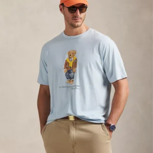 Men's Big & Tall Bear Printed Short Sleeves T-Shirt