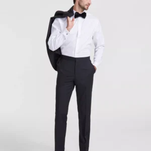 Men's Modern-Fit Wool Blend Super Flex Stretch Tuxedo Pant