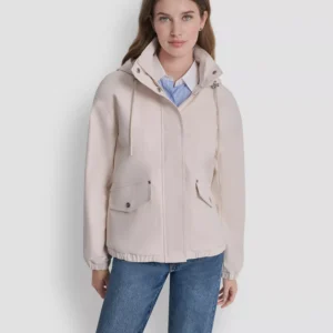 Women's Stand Collar Bomber Raincoat