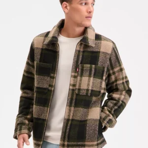 Men's Plaid Shirt Jacket