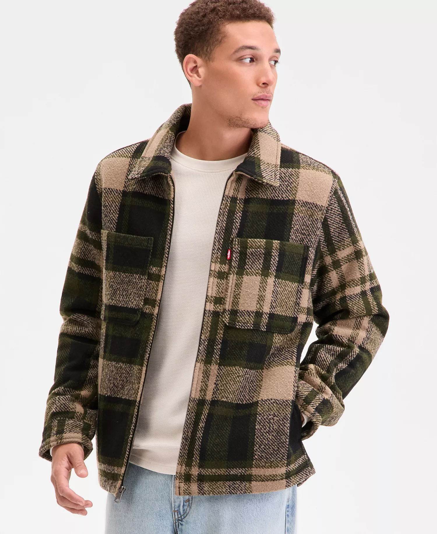 mni-5568a4678f5e7ad6b261138ca1c42fd4 Men's Plaid Shirt Jacket