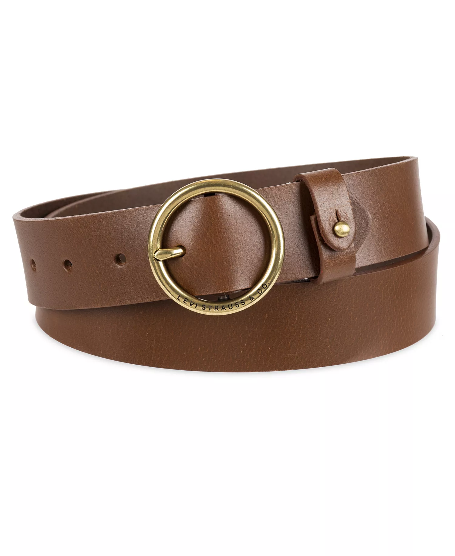 mni-5672a19270a440ca712f90fddbc851ea Women's Circular Center Bar Buckle Leather Belt — изображение 3