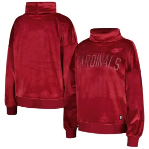 DKNY Women's Sport Cardinal Arizona Cardinals Deliliah Rhinestone Funnel Neck Pullover Sweatshirt