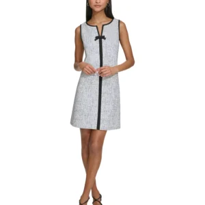 Women's Speckled Knit Jacquard Mini Dress