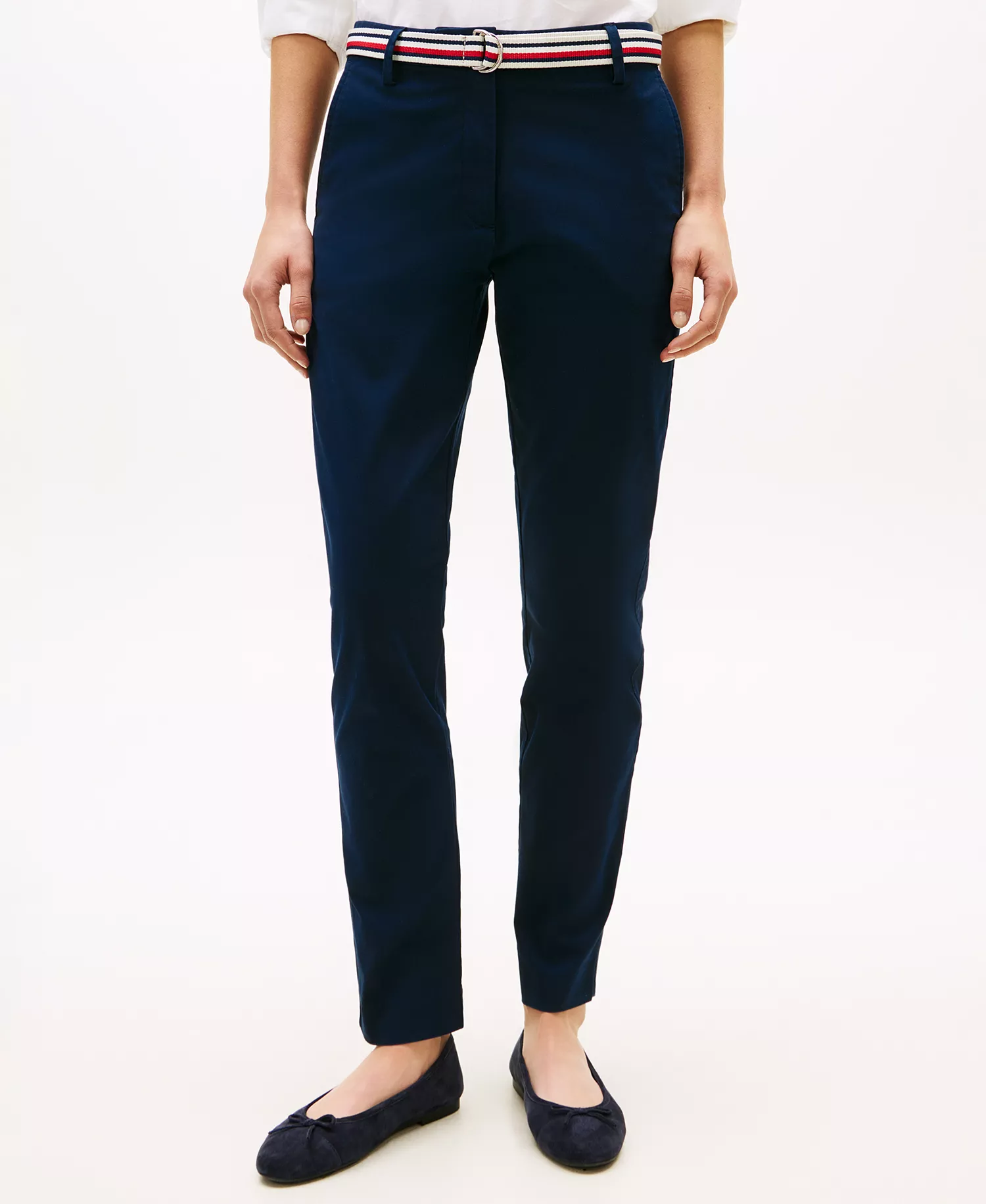mni-584d10171269be55eedf8a670e53bb81 Women's Twill Slim Belted Chinos Pants — изображение 4