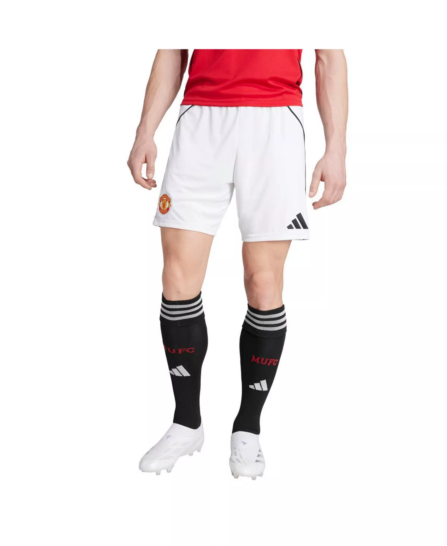 mni-586144dc4ed8d1dacb9119e73a5b85dd Men's White Manchester United 2025/26 Home AEROREADY Replica Shorts