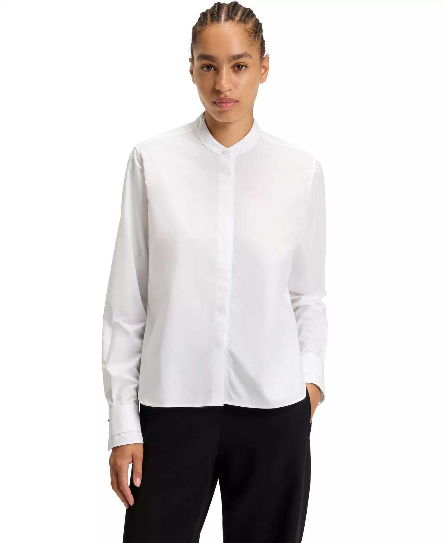 mni-58761edf34c6a3d5b99247bb3618bed4 Women's Cotton Poplin Regular-Fit Blouse
