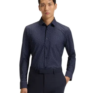 Men's Slim-Fit Performance Jersey Dress Shirt
