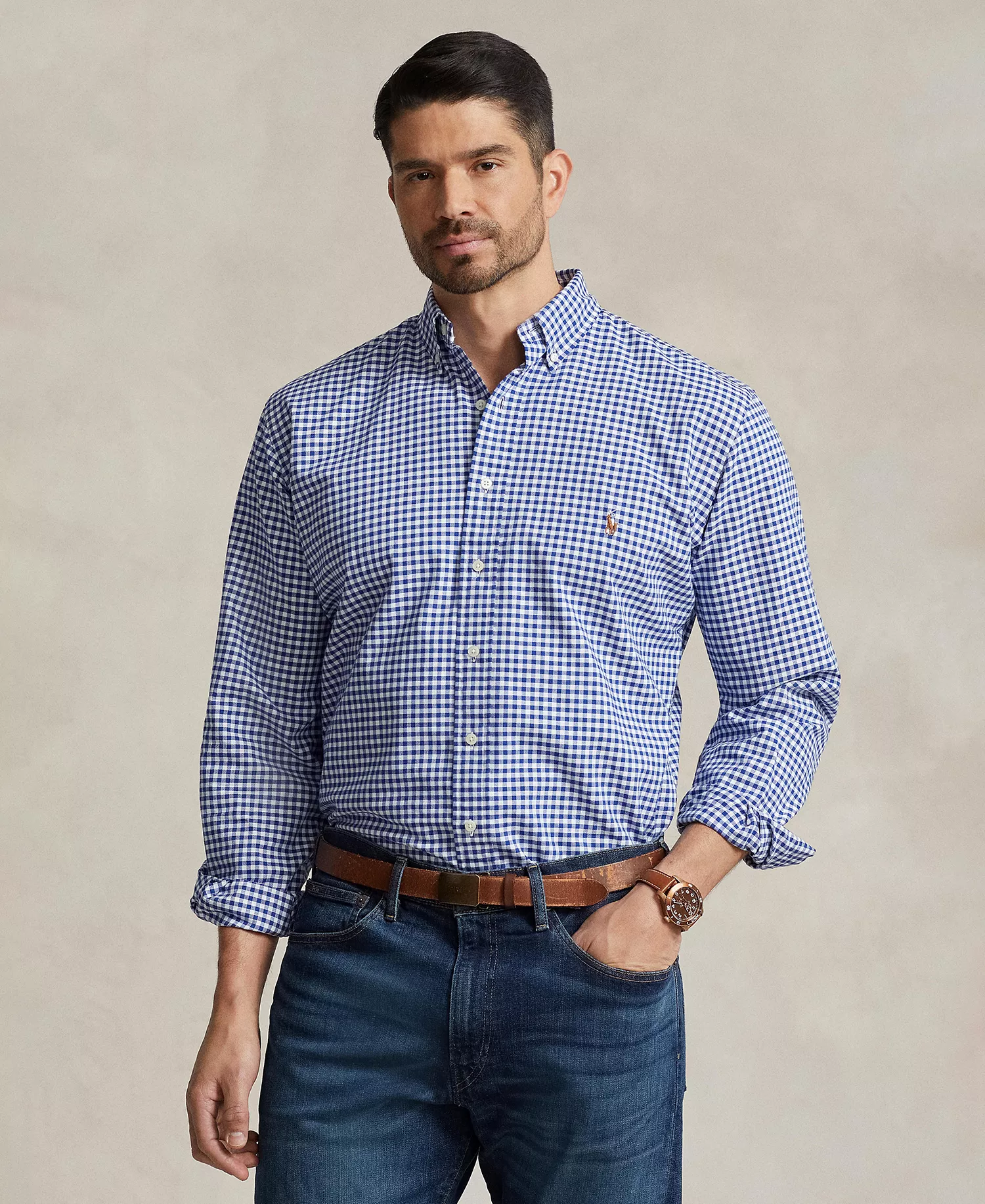mni-5aaf39cdfd4f351b0656b42cdd04f0e0 Men's Big & Tall Cotton Oxford Shirt