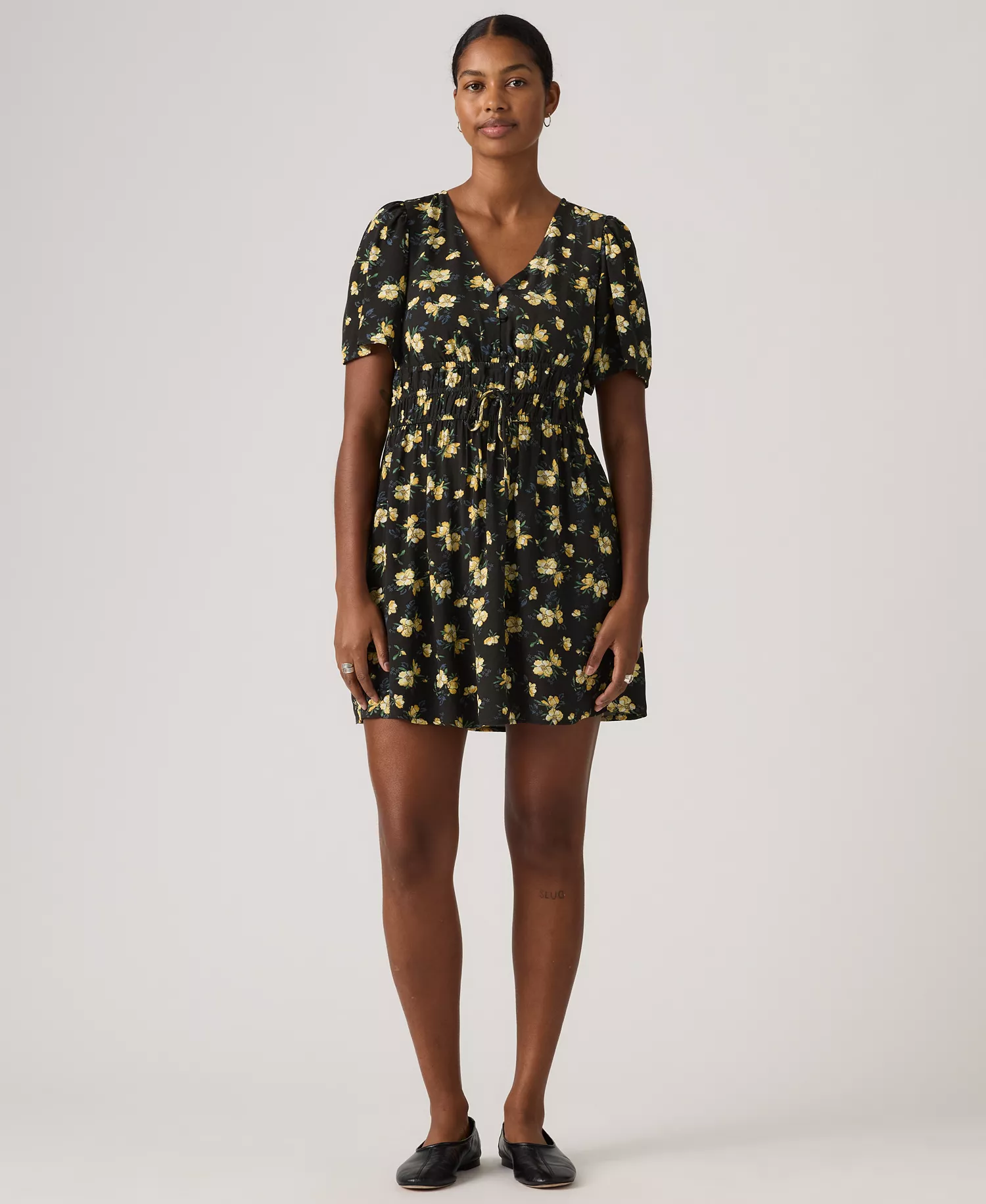 mni-5b1f30c7f1156576a49677f94d0801ad Women's Rylan V-Neck Mini Crepe Dress