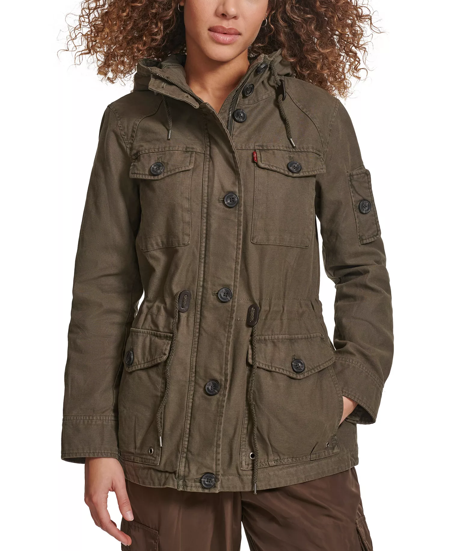 mni-5bf8413a29d0e4b5b11c54d613362d16 Women's Hooded Military Jacket — изображение 4