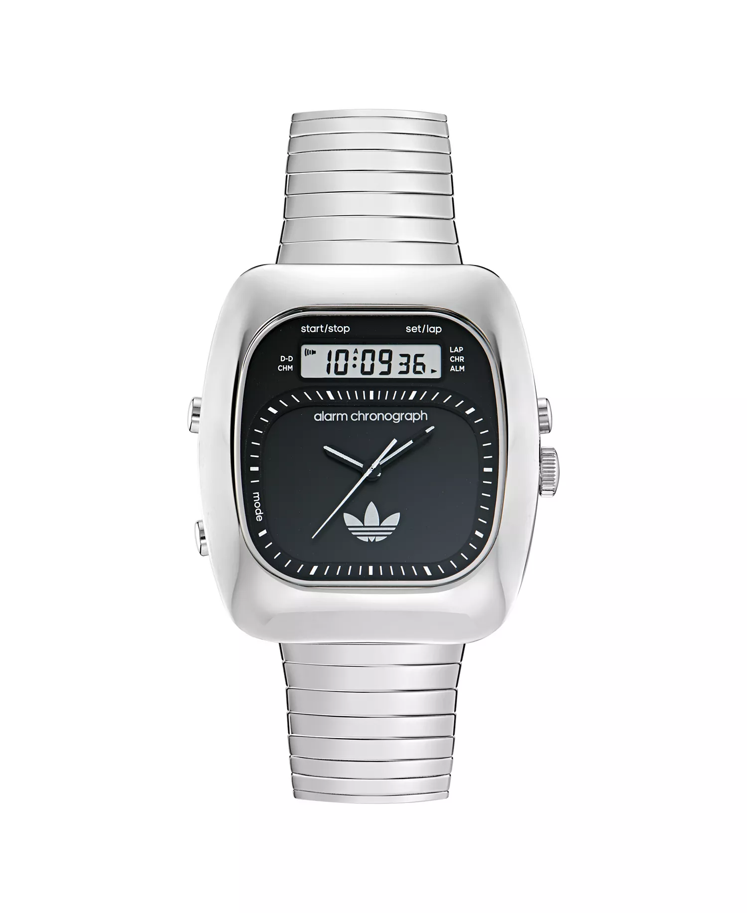 mni-5ce472ea6e89593d51b90074af41d457 Unisex Analog Silver-Tone Stainless Steel Watch, 37mm