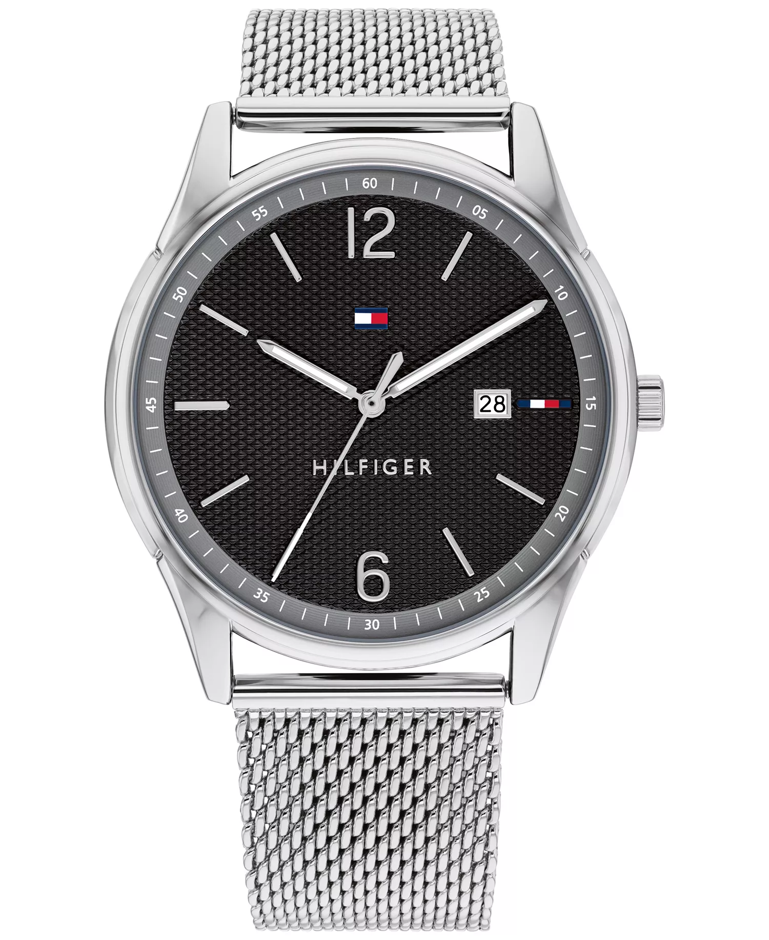 mni-5d12a966bd19e17461e037537c376988 Men's Stainless Steel Mesh Bracelet Watch 42mm