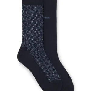 Men's Cube Pattern Socks, 2-Pack